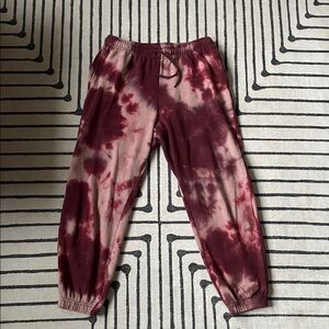 Hippie Rose Burgundy Tie-Dye Joggers